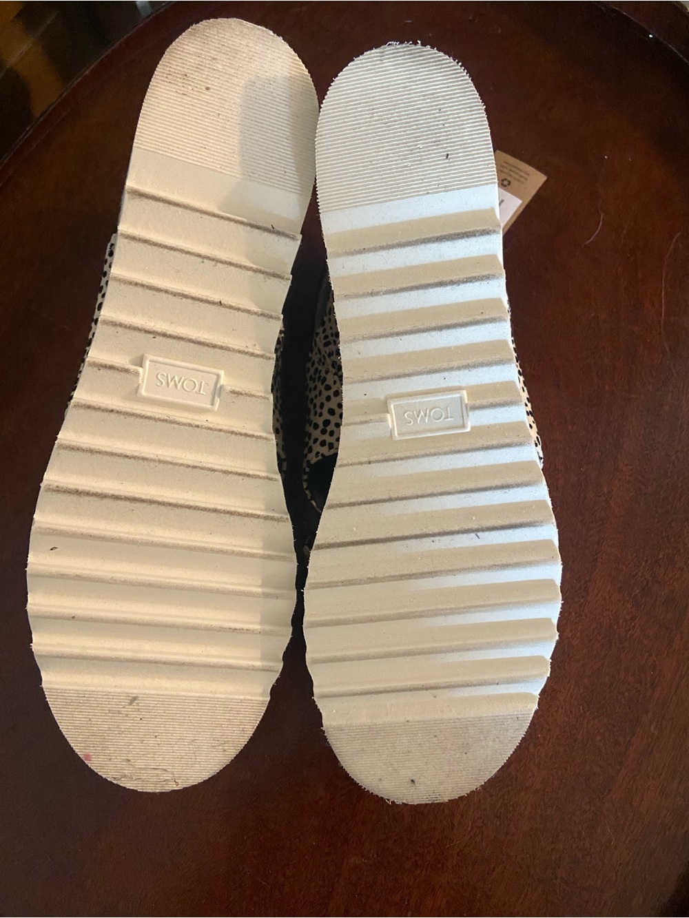 Toms Black & White Speckled Platform Slingback Sandal - Picture 5 of 6